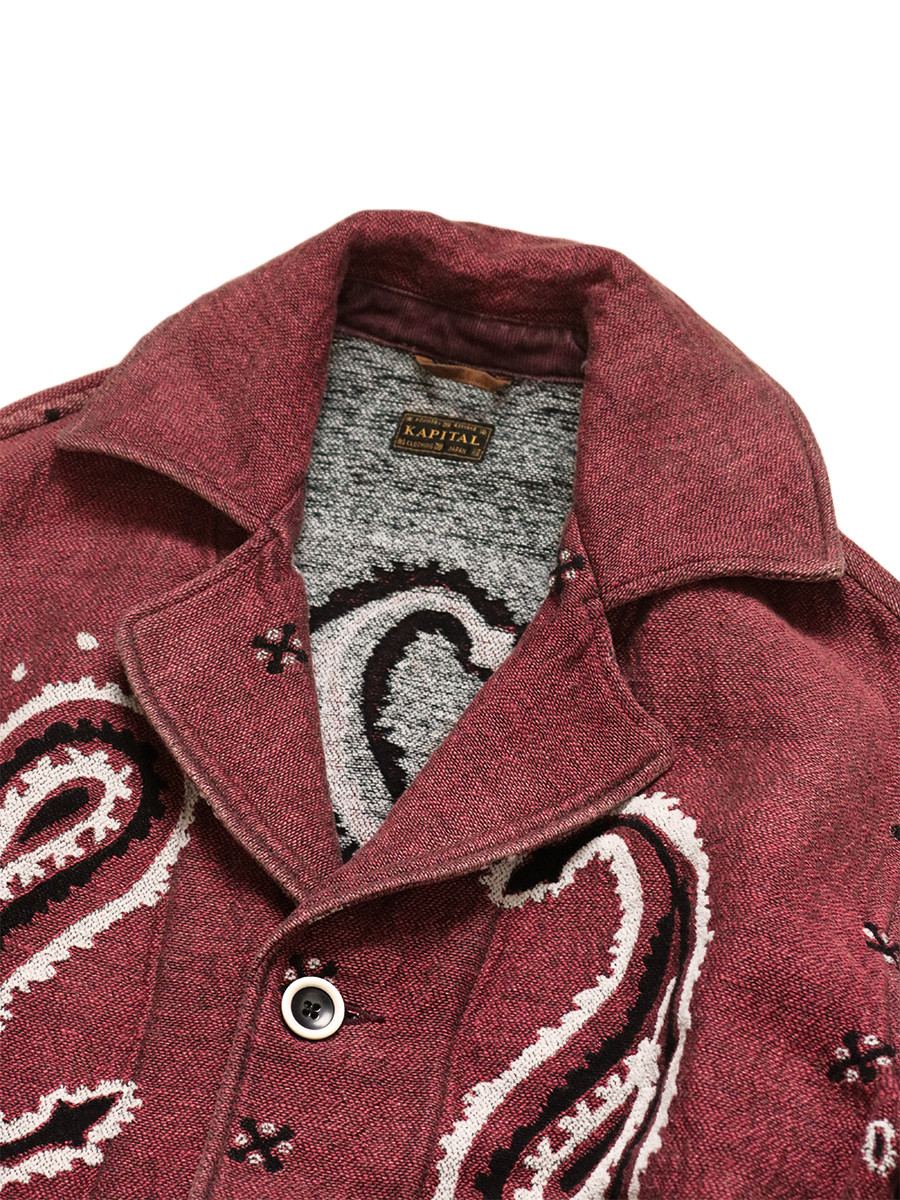 KAPITAL Coat Rug Paisley Pattern Linen Wool Dragging Coat