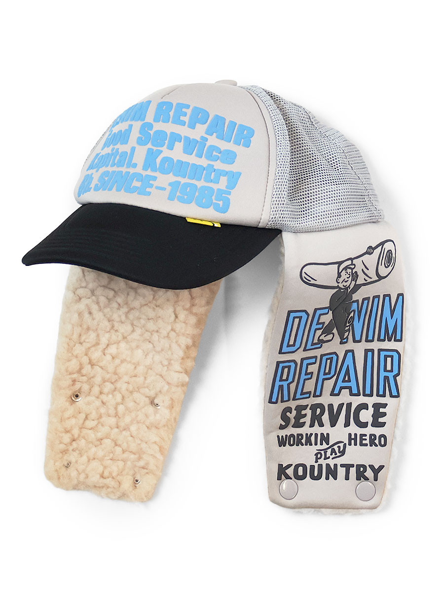 KAPITAL Hat/Cap DENIM REPAIR SERVICEpt Lumbar Track Cap