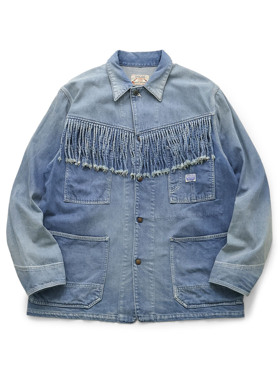 KAPITAL Jacket 11.5Oz Denim Fringe Coveralls