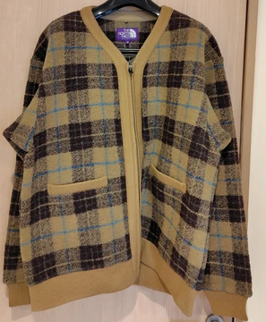 THE NORTH FACE Purple Label PLAS Plaid Fleece Field Cardigan N26FA047