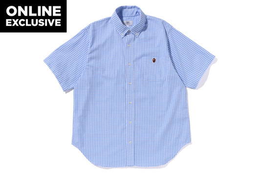 Picture No.1 of BAPE ONE POINT GINGHAM CHECK BD SHIRT 1K25-132-003