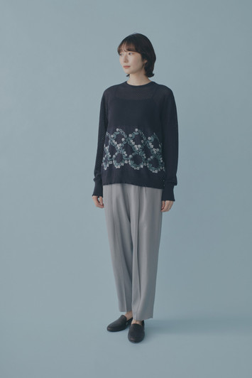 Picture No.1 of minä perhonen flower crown Knit Pullover 2024 s/s ACS8906S
