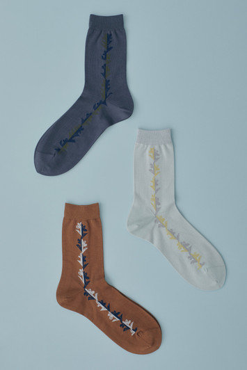 Picture No.1 of minä perhonen twin flower Men's socks 2024 s/s ACS7094HS