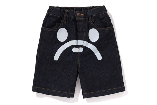 Picture No.1 of BAPE MILO FACE 10 OZ STRETCH DENIM SHORTS 2K80-351-002
