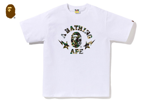 Picture No.1 of BAPE 1ST CAMO CRAZY STA COLLEGE TEE 1L30-110-016