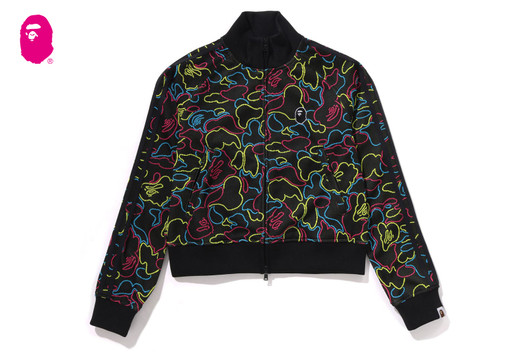 Picture No.1 of BAPE NEON CAMO JACQUARD TRACK JACKET 1L30-215-014