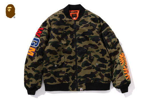 Picture No.1 of BAPE 1ST CAMO SHARK MA-1 JACKET 1L30-141-003