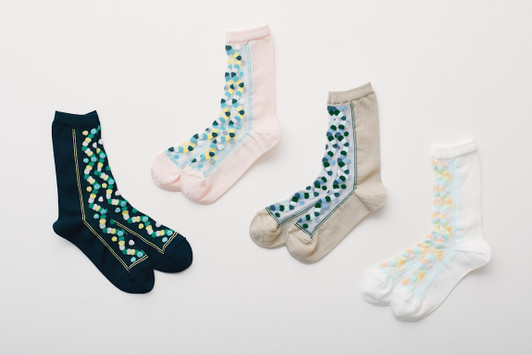 ミナペルホネン ソックス ３足 ＊yellow / white / navy minä perhonen Socks Online Shop to Worldwide