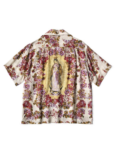 Picture No.1 of KAPITAL Silk Rayon Champagne Maria Pattern Wrangle Collar Aloha Shirt K2405SS202EK-1726SS