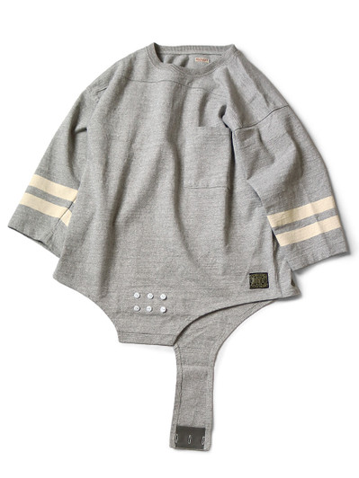 Picture No.1 of KAPITAL 16/-Tightly Woven Heathered Jersey Swim Football T-shirt K2503LC113