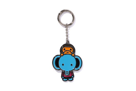 Picture No.1 of BAPE ELEPH ON BABY MILO METAL KEYCHAIN 2L70-382-010