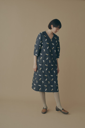 ワンピース mina perhonen lehti Dress 2022aw minä perhonen Dress Online Shop to Worldwide