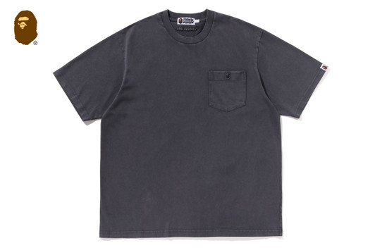 Picture No.1 of BAPE GARMENT DYE ONE POINT RELAXED FIT POCKET TEE 1L80-109-304