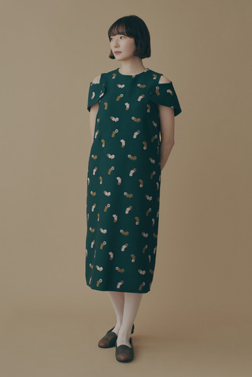 ワンピース mina perhonen lehti Dress 2022aw minä perhonen Dress Online Shop to Worldwide