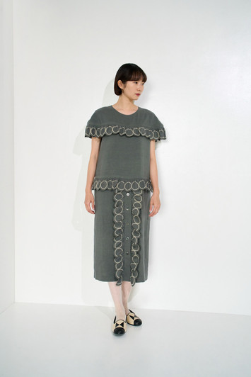 ワンピース mina perhonen lehti Dress 2022aw minä perhonen Dress Online Shop to Worldwide