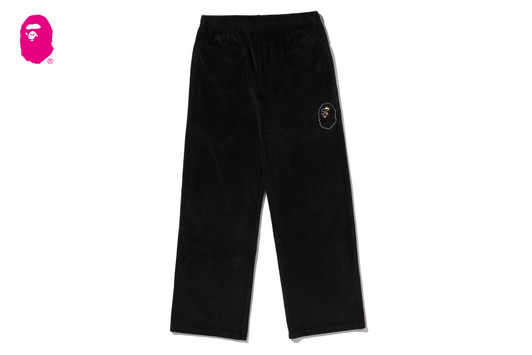 Picture No.1 of BAPE CRYSTAL STONE APE HEAD VELOUR WIDE PANTS 1L80-252-003