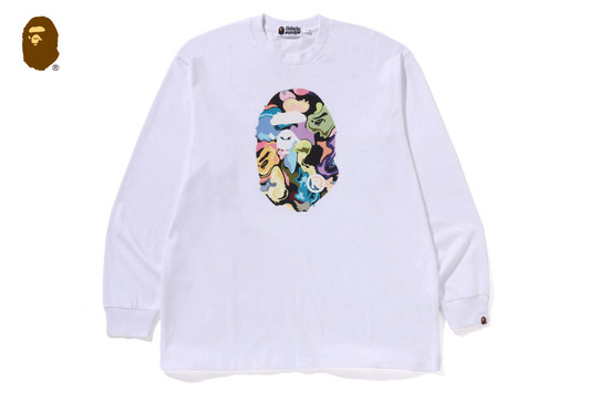 Picture No.1 of BAPE ART CAMO APE HEAD RELAXED FIT LS TEE 1L80-111-306