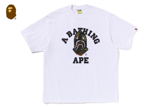 Picture No.1 of BAPE 1ST CAMO SHARK SEIJIN COLLEGE RELAXED FIT TEE 1L80-110-316