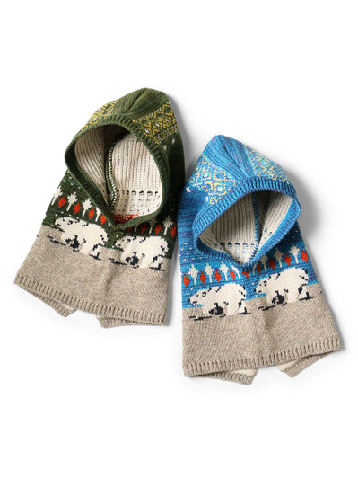 Picture No.1 of KAPITAL 5G Wool Polar Bear Balaclava K2511XH551