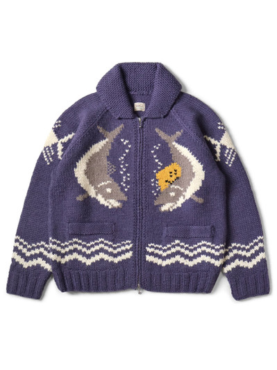 Picture No.1 of KAPITAL Hand-knitted Peckish Trout Zip Cardigan K2511KN154