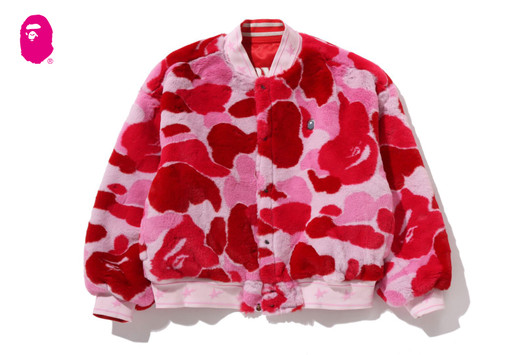 Picture No.1 of BAPE ABC CAMO MULTI LOGO REVERSIBLE VARSITY JACKET 1L80-241-303