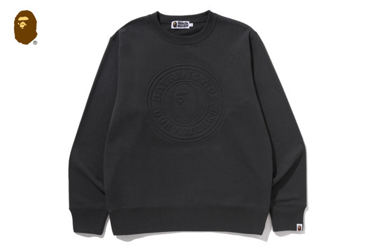 Picture No.1 of BAPE EMBOSS BUSY WORKS CREWNECK SWEATSHIRT 1L70-113-004