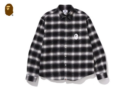 Picture No.1 of BAPE BLOCK CHECK RELAXED FIT SHIRT 1L70-131-005