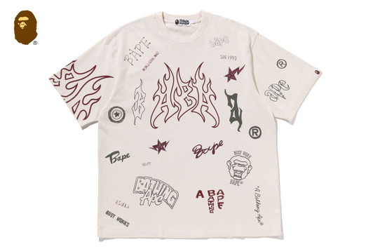 Picture No.1 of BAPE OVERALL PRINT RELAXED FIT TEE 1L80-109-311