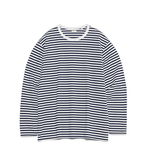 Picture No.1 of nanamica nanamica COOLMAX Stripe Jersey L/S Tee S25SH119 8503