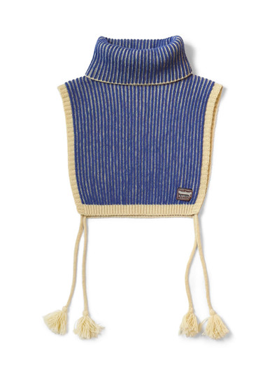 Picture No.1 of KAPITAL 5G Wool High Neck Striped Bib Poncho K2511XG560