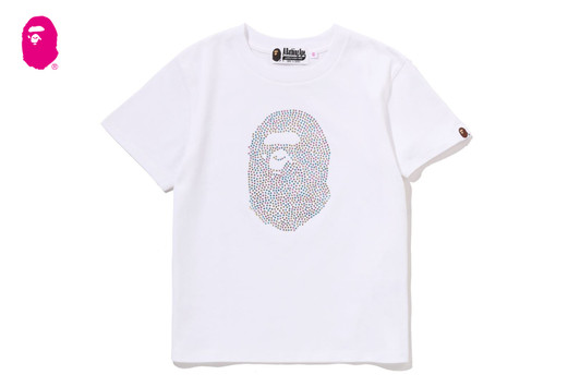 Picture No.1 of BAPE APE HEAD CRYSTAL STONE MINI TEE 1M30-209-309