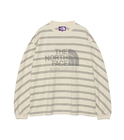 Picture No.1 of THE NORTH FACE PURPLE LABEL THE NORTH FACE Purple Label Field Long Sleeve Striped Tee N26ST027 8546