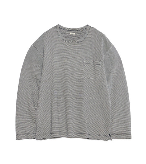 Picture No.1 of nanamica nanamica Micro Stripe Pocket L/S Tee S25FH068 8506