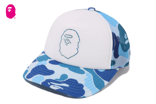 Picture No.1 of BAPE ABC CAMO CRYSTAL STONE MESH CAP 1M30-280-301