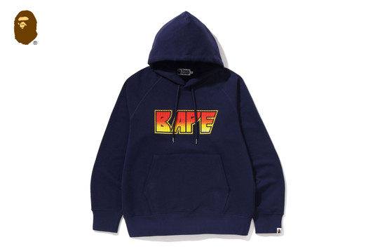 Picture No.1 of BAPE RHINESTONE LOGO REGULAR FIT PULLOVER HOODIE 1M30-114-307
