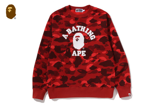 Picture No.1 of BAPE COLOR CAMO COLLEGE CREWNECK SWEATSHIRT 1M30-113-008