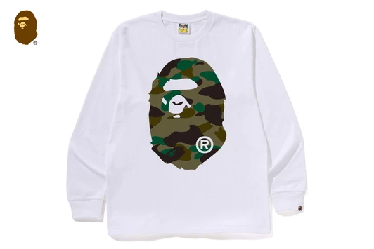 Picture No.1 of BAPE 1ST CAMO BIG APE HEAD LS TEE 1M30-111-015