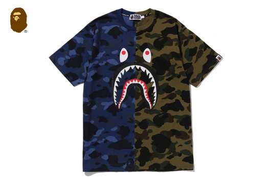 Picture No.1 of BAPE SPLIT CAMO SHARK TEE 1M30-109-009
