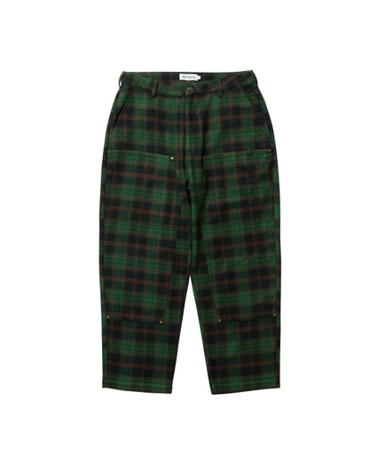 Picture No.1 of Evisen Skateboards CHECK WOOL PAINTER PANTS - GREEN 10065953259834