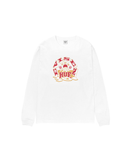 Picture No.1 of Evisen Skateboards HUF x EVISEN HUFUJI L/S TEE - WHITE 9976871452986