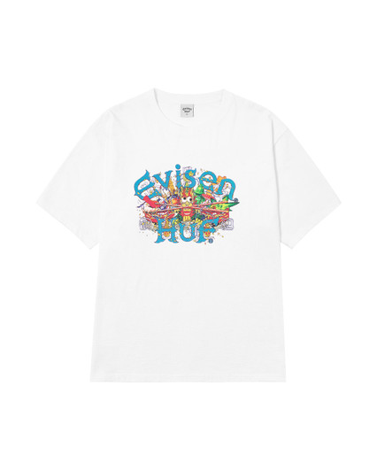 Picture No.1 of Evisen Skateboards HUF x EVISEN DRAGON S/S TEE - WHITE 9976891244858