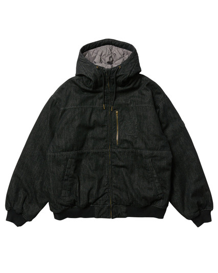 Picture No.1 of Evisen Skateboards EYE FIRE DENIM PUFF JACKET - BLACK 10072087593274