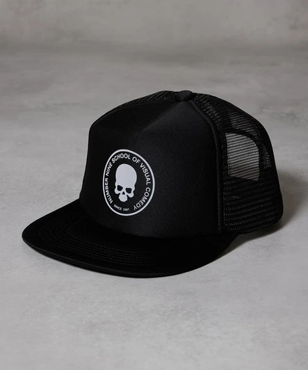 Picture No.1 of NUMBER (N)INE SCHOOL OF VISUAL COMEDY PRINTED MESH CAP / Skull Motif Circle Logo printed mesh cap S25NA006