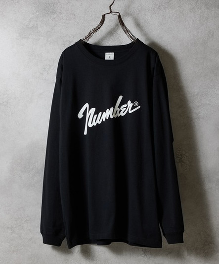Picture No.1 of NUMBER (N)INE Number⑨ PRINTED CLASSIC L/S T-SHIRT / Number Nine Logo Print classic Long-sleeved T-shirt F25NLT004