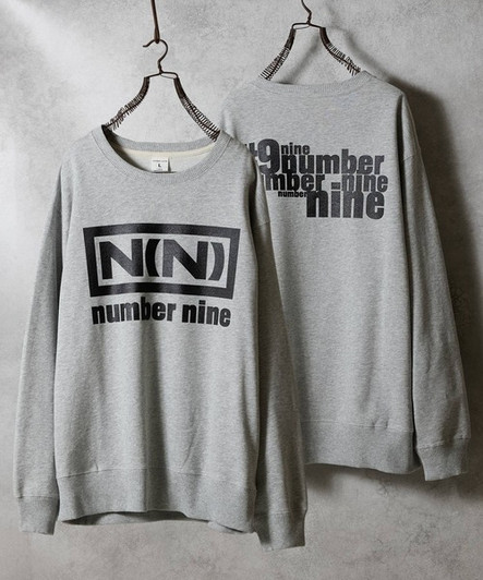 Picture No.1 of NUMBER (N)INE N(N) number nine PRINTED CLASSIC CREWNECK SWEATSHIRT / NN Number Nine Logo Print Classic Crewneck Sweatshirt F25NC008