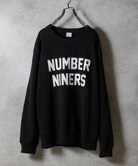 Picture No.1 of NUMBER (N)INE NUMBER NINERS PRINTED CLASSIC CREWNECK SWEATSHIRT / Number Niners Logo Print classic Crew Neck sweatshirt F25NC010