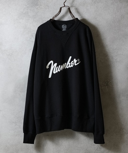 Picture No.1 of NUMBER (N)INE VINTAGE GAZETTE Number⑨ LOGO CREWNECK SWEATSHIRT / Vintage Gazette Number Nine logo Crew Neck sweatshirt F25NC001
