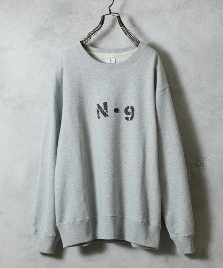 Picture No.1 of NUMBER (N)INE N-9 PRINTED CLASSIC CREWNECK SWEATSHIRT / N-9 Logo Print classic Crew Neck sweatshirt F25NC014