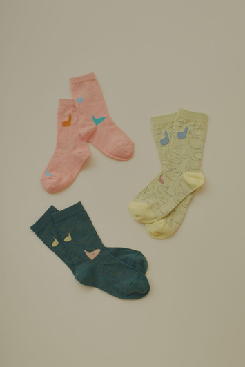 Picture No.1 of minä perhonen Chit-Chat Socks 2024-25 a/w ACA7239P