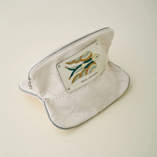 Picture No.1 of minä perhonen Tambourine Pouch <Valextra> EV1970_71